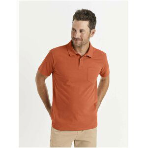Oranžové basic polo tričko Celio Vewash