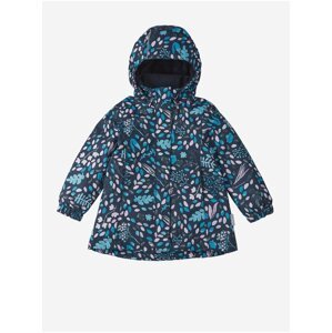 Modrá dětská vzorovaná bunda s odepínací kapucí Reima Toki