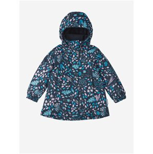 Modrá dětská vzorovaná bunda s odepínací kapucí Reima Toki
