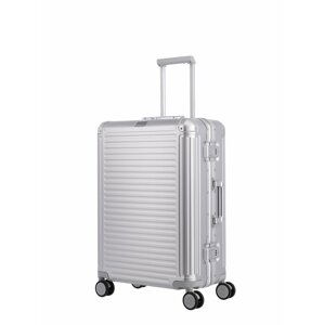 Cestovní kufr ve stříbrné barvě Travelite Next 4w M