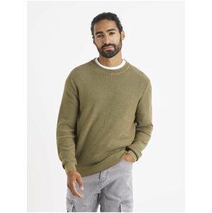 Khaki basic svetr Celio Vecold