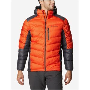 Černo-oranžová pánská prošívaná zimní bunda s odepínací kapucí Columbia Labyrinth Loop