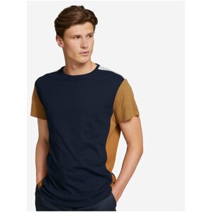Hnědo-modré pánské tričko Tom Tailor Denim