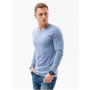 Světle modré pánské basic tričko Ombre Clothing