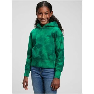 Zelená holčičí mikina hoodie batika GAP