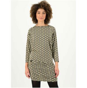 Béžovo-černé dámské vzorované šaty Blutsgeschwister Tunic Dress Leichte Muse