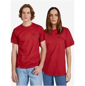 Červené unisex tričko s výšivkou včely DOBRO. pro Forsage