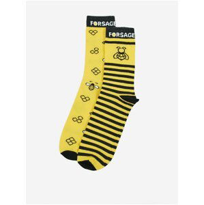 Černo-žluté vzorované ponožky DOBRO. pro Forsage