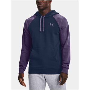 Mikina Under Armour UA RIVAL FLC COLORBLOCK HD - tmavě modrá