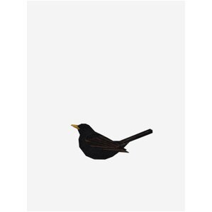 Brož Blackbird Brooch ze dřeva