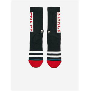 Červeno-černé pánské vzorované ponožky Stance OG