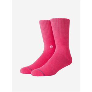 Tmavě růžové unisex žebrované ponožky Stance Icon Florescent