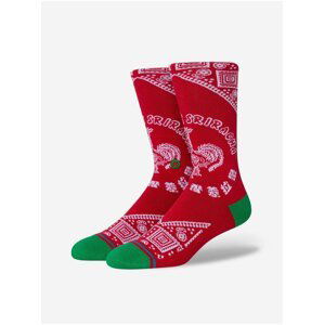 Červené pánské vzorované ponožky Stance Sriracha