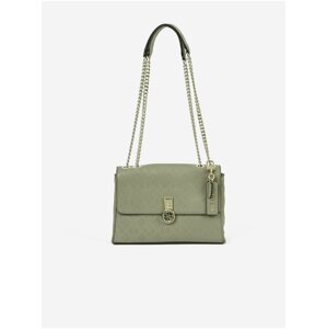 Světle šedá vzorovaná crossbody kabelka Guess Flap