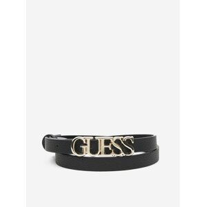 Černý kožený pásek Guess Chic