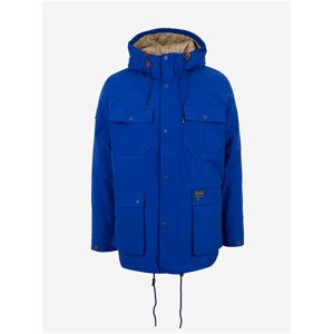 Modrá pánská zimní parka s kapucí Superdry Mountain Padded