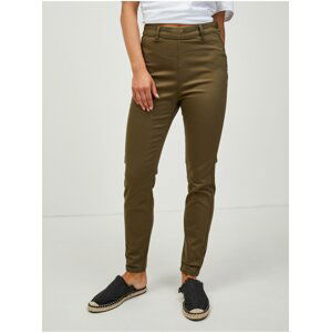 Khaki slim fit kalhoty CAMAIEU