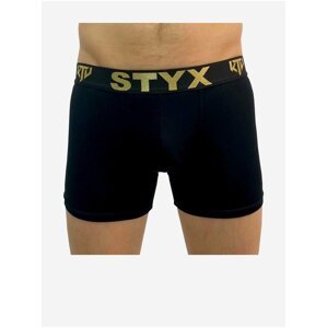 Pánské boxerky Styx / KTV long sportovní guma černé - černá guma