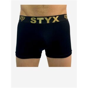 Pánské boxerky Styx / KTV sportovní guma černé - černá guma