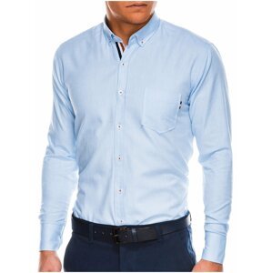 Pánská košile s dlouhým rukávem K490 - blankytně modrá