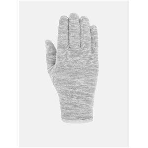 Šedé unisex fleecové rukavice 4F Touch Screen