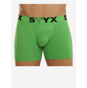 Pánské boxerky Styx long sportovní guma zelené