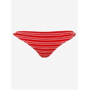 Červený dámský pruhovaný spodní díl plavek Pepe Jeans