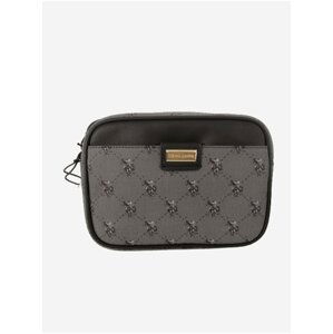 Tmavě hnědá dámská vzorovaná crossbody kabelka U.S. Polo Assn.