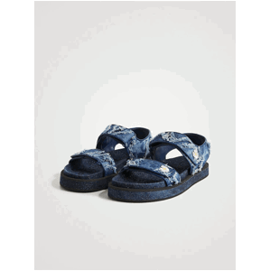 Modré dámské denimové sandály Desigual Sandal Flat