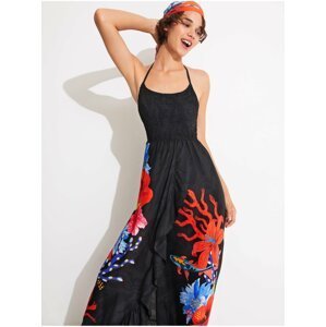 Černé dámské letní maxi šaty Desigual Pomelo