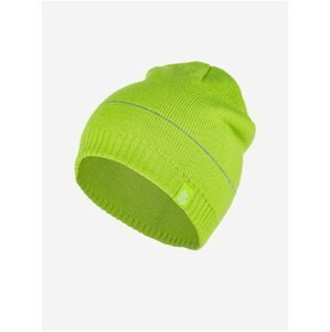 Světle zelená dětská čepice s reflexním pruhem Loap Zodie