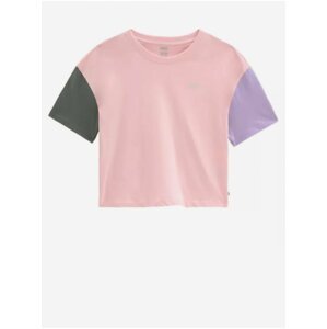 Růžové dámské crop top tričko Vans