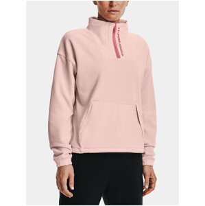 Růžová dámská mikina Under Armour Rush Fleece 1/2 Zip-PNK