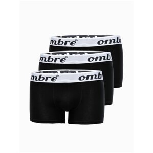 Černé pánské boxerky - 3 pack Ombre Clothing U159