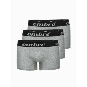 Šedé pánské boxerky - 3 pack Ombre Clothing U159