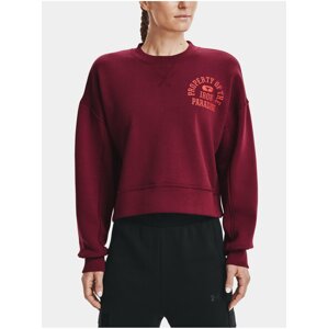 Mikina Under Armour UA Prjct Rock Fleece LC Crew - červená