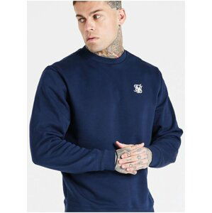 Tmavě modrý svetr SikSilk SWEATER CREW CORE