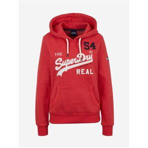 Červená dámská mikina s potiskem Superdry Source Hood