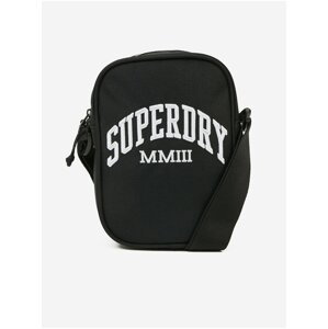 Černá pánská malá crossbody taška s nápisem Superdry Side Bag