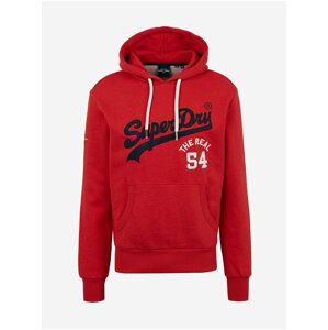 Červená pánská mikina s potiskem Superdry Source Hood