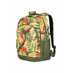 Zelený dámský vzorovaný batoh Travelite Kick Off Backpack L Jungle