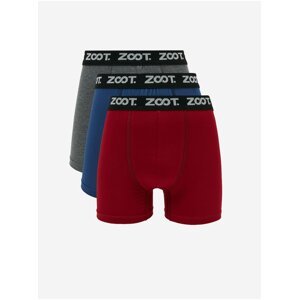 Sada tří pánských boxerek v šedé, modré a červené barvě ZOOT.lab