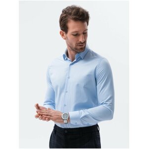Pánská košile s dlouhým rukávem K593 - blankytně modrá