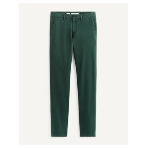 Zelené pánské kalhoty Celio Pobelt