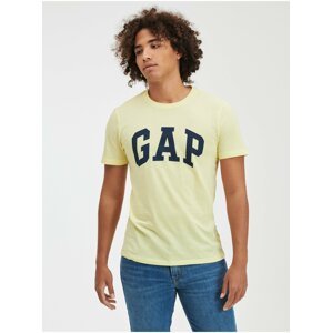 Žluté pánské tričko basic s logem GAP