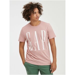 Růžové pánské tričko corp s logem GAP