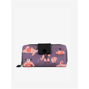 Fialová vzorovaná peněženka VUCH Swimmers wallet