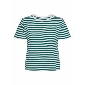 Bílo-zelené pruhované tričko Noisy May Alice