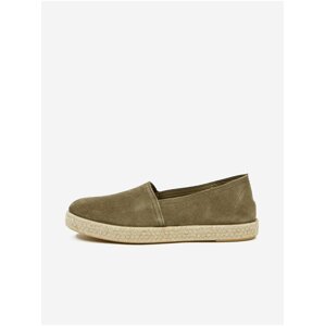 Khaki semišové slip on boty OJJU