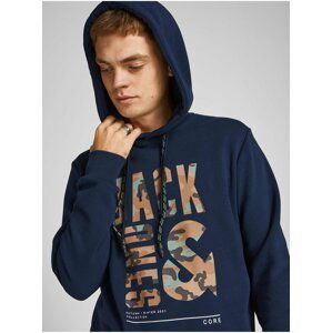 Tmavě modrá mikina s kapucí Jack & Jones Street